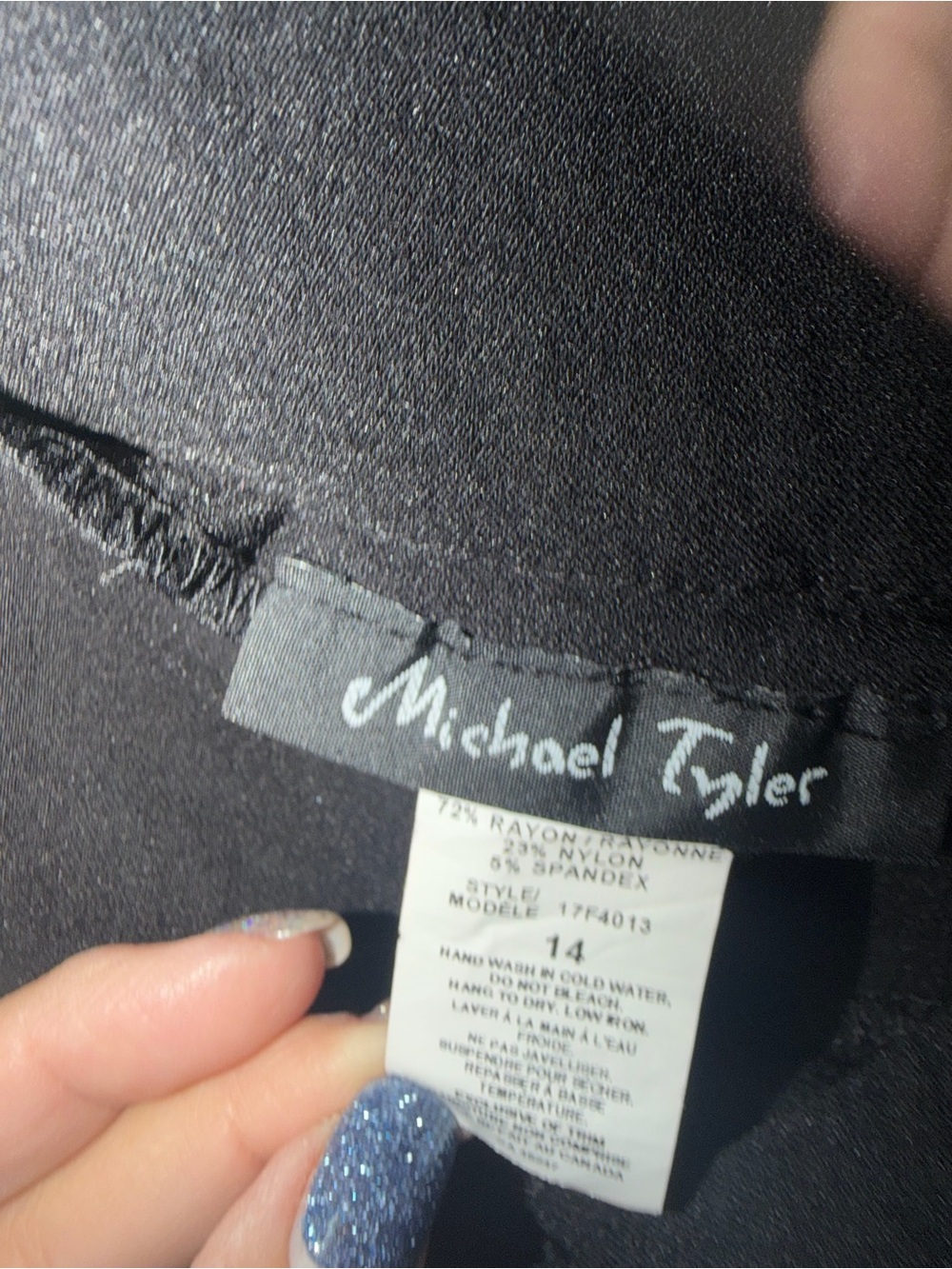 Women's Straight Leg Black Pants - Sleek Everyday Trousers - Picture 2 of 2